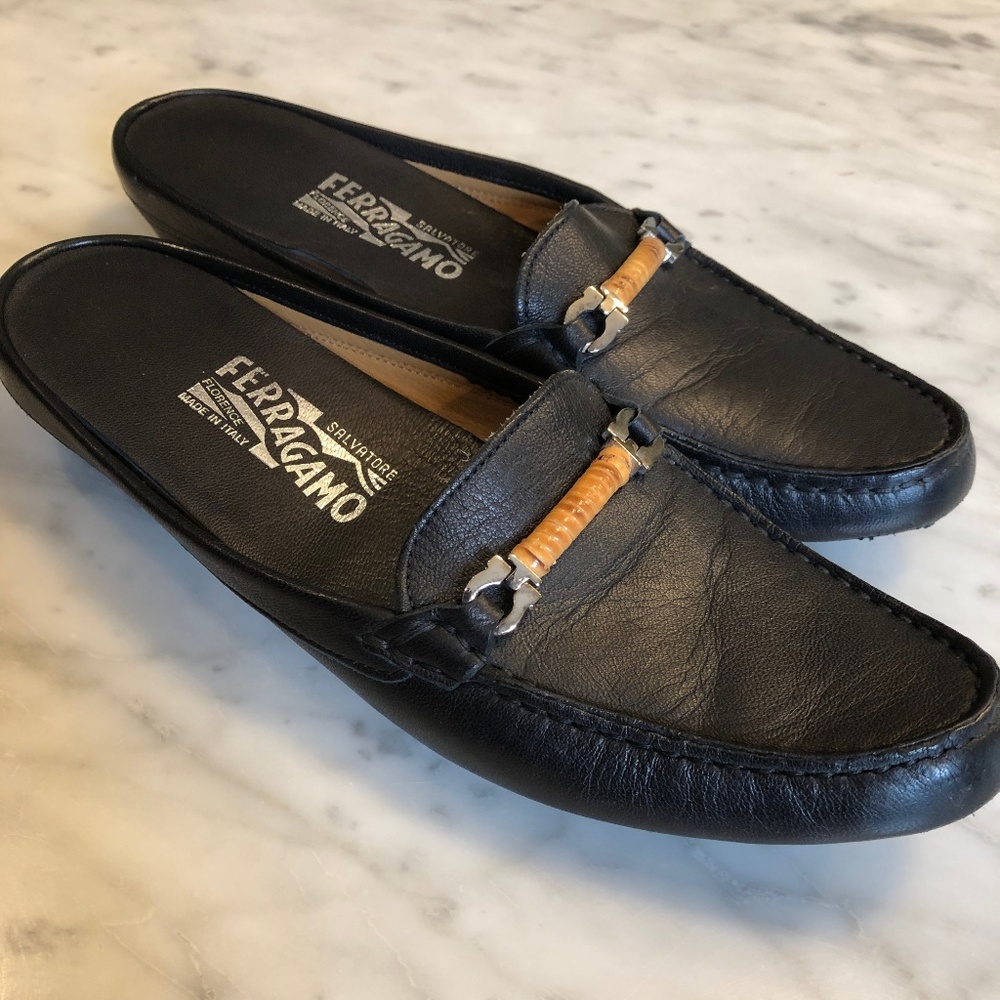Salvatore Ferragamo Black Mules